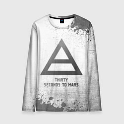 Мужской лонгслив Thirty Seconds to Mars - white gradient