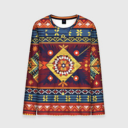 Мужской лонгслив Стиль советского ковра узоры и орнамент