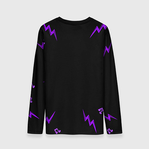 Мужской лонгслив Breaking Benjamin неоновый череп / 3D-принт – фото 2