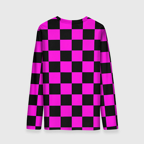 Мужской лонгслив Эмо шахматная клетка - неформальная мода / 3D-принт – фото 2