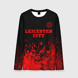 Лонгслив мужской Leicester City - red gradient посередине, цвет: 3D-принт