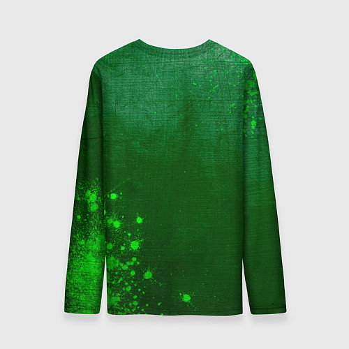 Мужской лонгслив Sally Face - green gradient вертикально / 3D-принт – фото 2