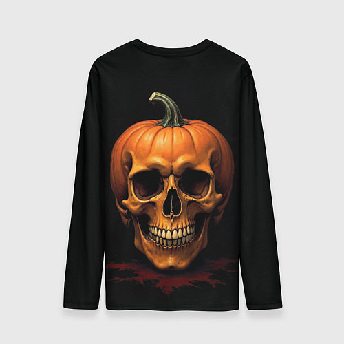Мужской лонгслив Череп-тыква для Хэллоуина / 3D-принт – фото 2