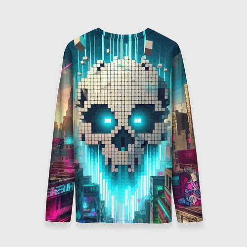 Мужской лонгслив Minecraft skull - ai art fantasy / 3D-принт – фото 2