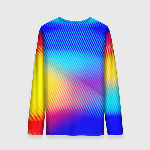 Мужской лонгслив Линии геометрии градиент / 3D-принт – фото 2