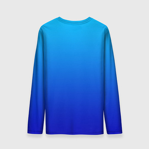 Мужской лонгслив Голубой градиент / 3D-принт – фото 2