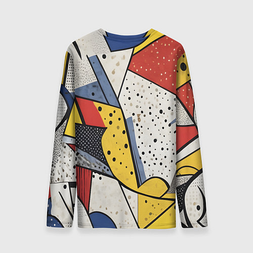 Мужской лонгслив Поп-арт яркая абстракция / 3D-принт – фото 2