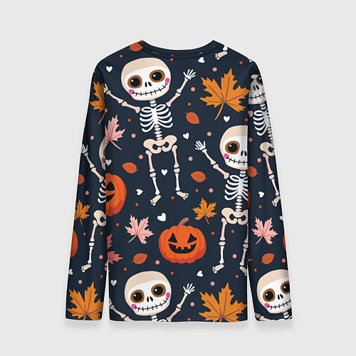 Мужской лонгслив Скелеты с листьями / 3D-принт – фото 2