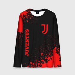 Лонгслив мужской Juventus - red gradient вертикально, цвет: 3D-принт