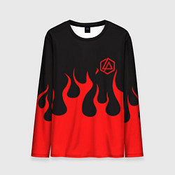 Мужской лонгслив Linkin park logo fire