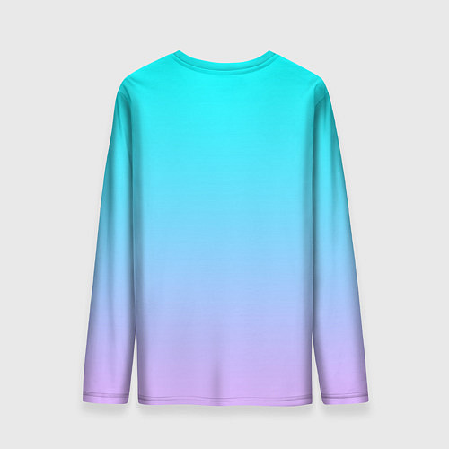 Мужской лонгслив Неоновые разводы градиента / 3D-принт – фото 2