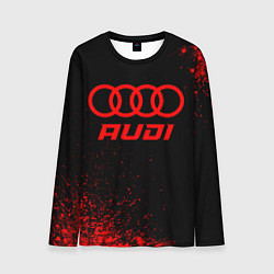 Мужской лонгслив Audi - red gradient