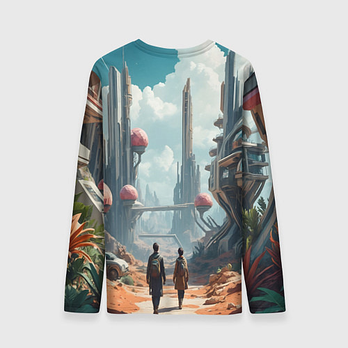 Мужской лонгслив Планета фантастика / 3D-принт – фото 2