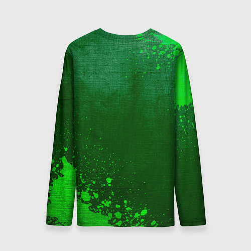 Мужской лонгслив The Offspring - green gradient вертикально / 3D-принт – фото 2