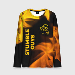 Мужской лонгслив Stumble Guys - gold gradient вертикально