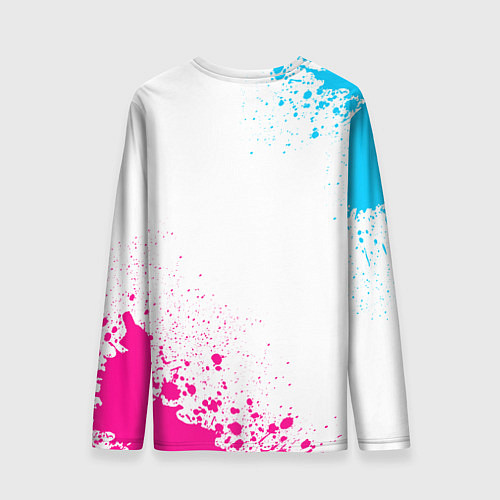 Мужской лонгслив Stumble Guys neon gradient style вертикально / 3D-принт – фото 2