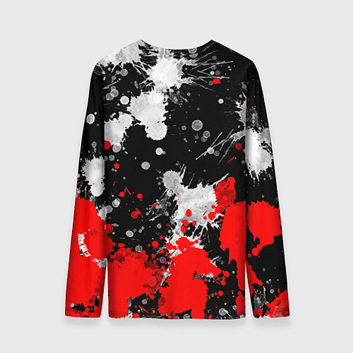 Мужской лонгслив Герб РФ абстрактыне краски / 3D-принт – фото 2