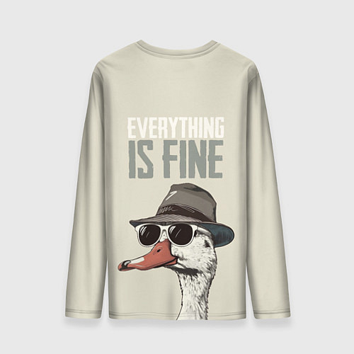 Мужской лонгслив Гусь - все хорошо / 3D-принт – фото 2