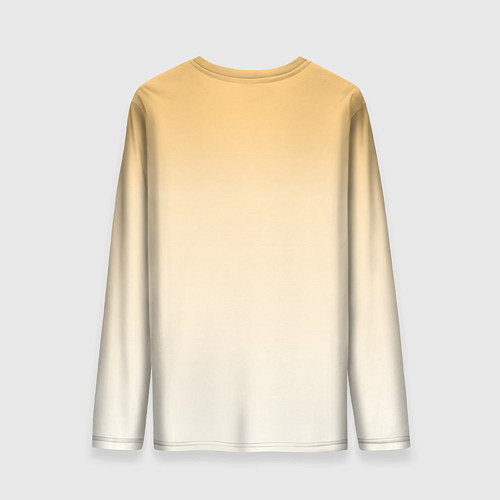 Мужской лонгслив Градиент желтый с цветами / 3D-принт – фото 2