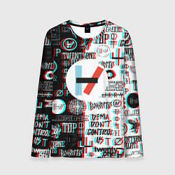 Мужской лонгслив Twenty one pilots glitch pattern