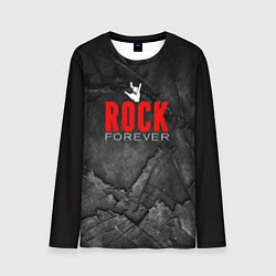 Мужской лонгслив Rock forever on black