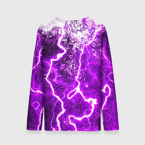 Мужской лонгслив Quake неоновые краски шторм / 3D-принт – фото 2