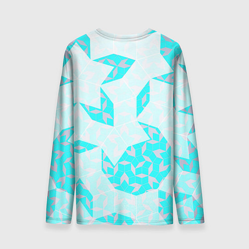 Мужской лонгслив Паттерн Пенроуза : бирюзовый / 3D-принт – фото 2