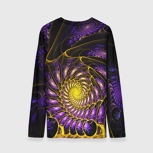Мужской лонгслив Fractal illusion steel / 3D-принт – фото 2