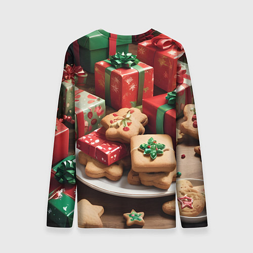 Мужской лонгслив Рождество подарки / 3D-принт – фото 2