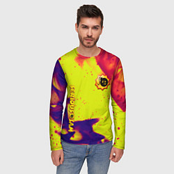 Лонгслив мужской Serious Sam flame yellow, цвет: 3D-принт — фото 2