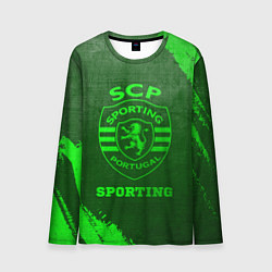 Мужской лонгслив Sporting - green gradient