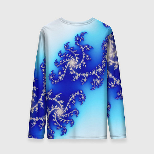 Мужской лонгслив Психоделика холодный узоры / 3D-принт – фото 2