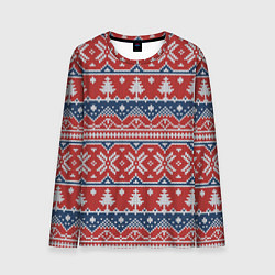 Мужской лонгслив New year pattern