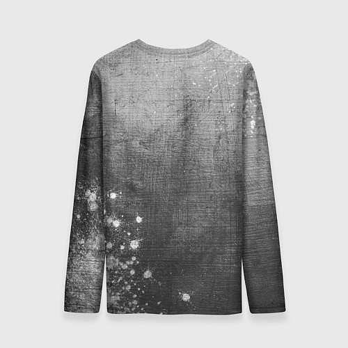 Мужской лонгслив Ozzy Osbourne - grey gradient вертикально / 3D-принт – фото 2