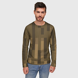 Лонгслив мужской Wood - Minecraft, цвет: 3D-принт — фото 2