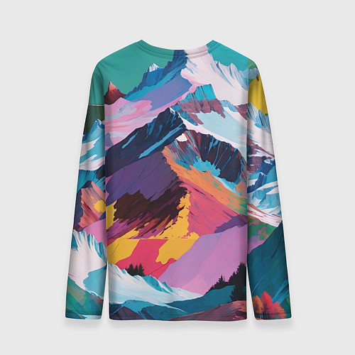 Мужской лонгслив Горы краски / 3D-принт – фото 2