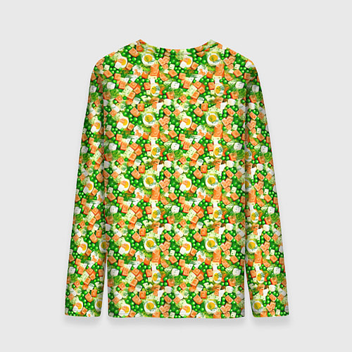 Мужской лонгслив Салат - Оливье / 3D-принт – фото 2