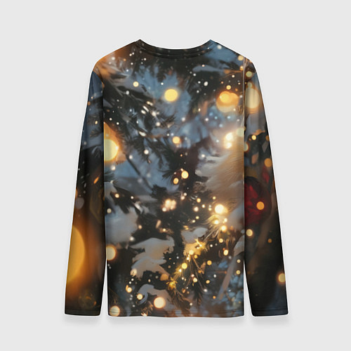 Мужской лонгслив Spiderman на новогодней елке / 3D-принт – фото 2