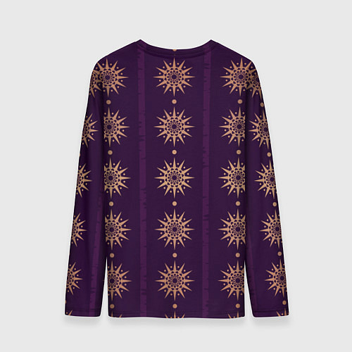 Мужской лонгслив Этническое Солнце / 3D-принт – фото 2