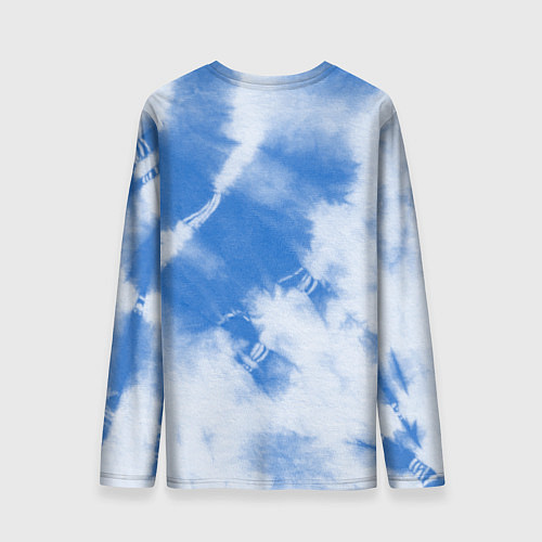 Мужской лонгслив Синий тай дай / 3D-принт – фото 2