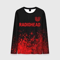 Лонгслив мужской Radiohead - red gradient посередине, цвет: 3D-принт