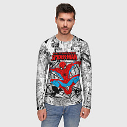 Лонгслив мужской Человек паук комиксы, цвет: 3D-принт — фото 2