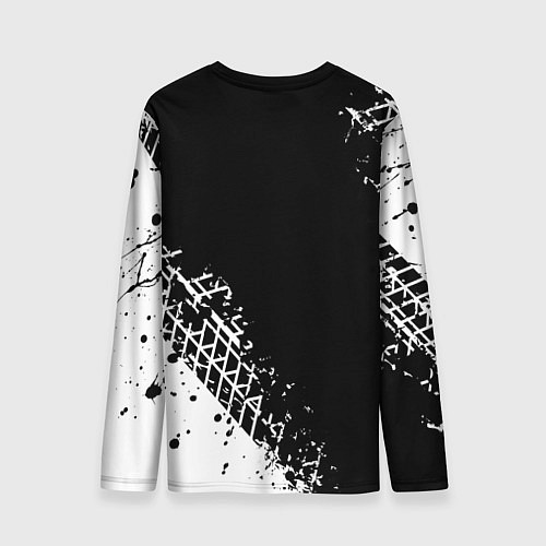 Мужской лонгслив Yamaha - следы от шин / 3D-принт – фото 2