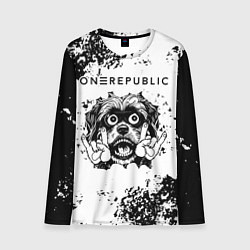 Лонгслив мужской OneRepublic - рок пес, цвет: 3D-принт