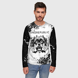 Лонгслив мужской OneRepublic - рок пес, цвет: 3D-принт — фото 2
