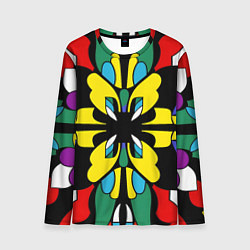 Лонгслив мужской Яркий калейдоскоп, цвет: 3D-принт