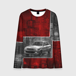 Лонгслив мужской Автомобиль в серо-красных тонах, цвет: 3D-принт
