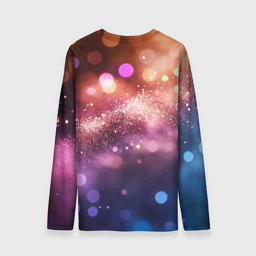 Мужской лонгслив Праздничный боке / 3D-принт – фото 2