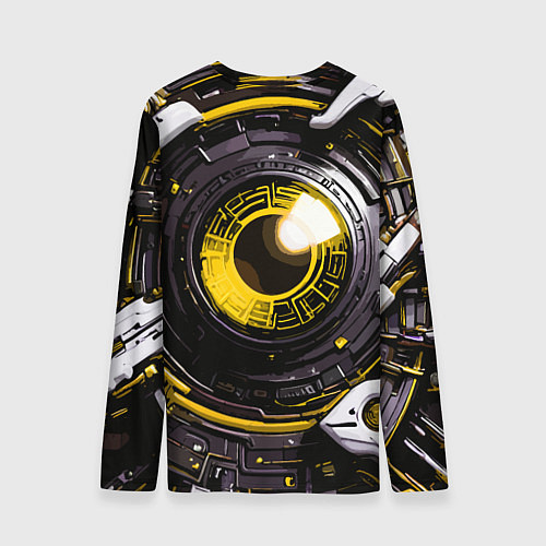 Мужской лонгслив Жёлтая сфера киберпанк / 3D-принт – фото 2