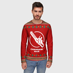Лонгслив мужской Chainsaw Man new year, цвет: 3D-принт — фото 2